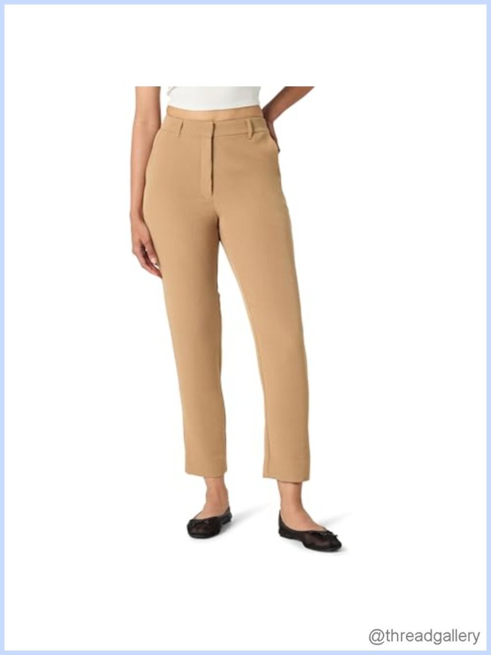Women's Slim Flat Front Trousers Regular Fit Stretch Suiting Work Pants